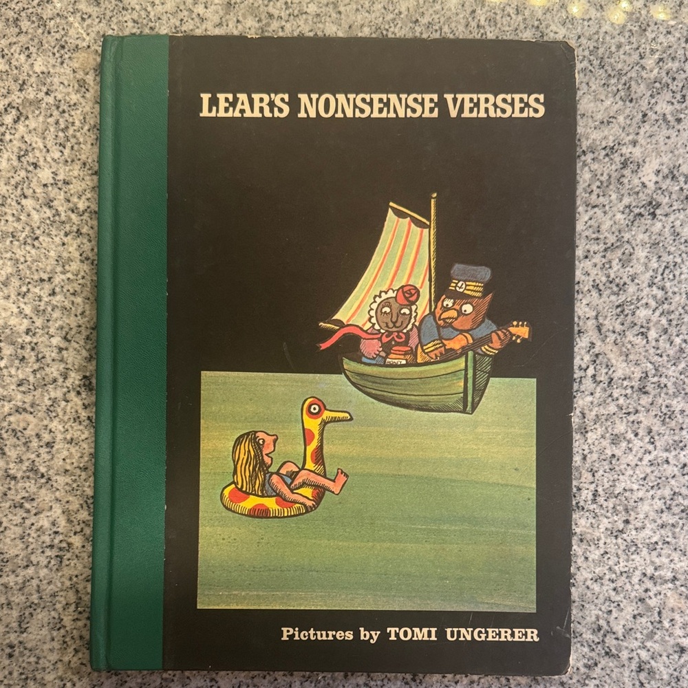 Vintage 1967 Lear's Nonsense Verses Hardback Book  Illustrations by Tomi Ungerer